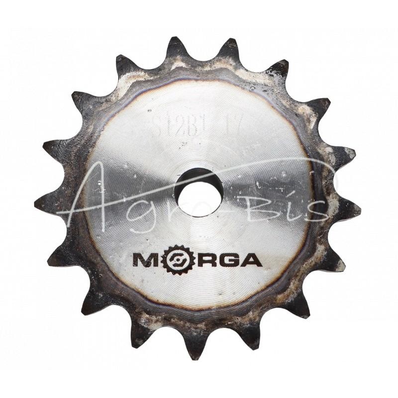 Grūdinto grandinės žvaigrio ratas su flanšu, stebule 12B-1 Z-17 išorinis skersmuo - 111,9 mm MORGA - S12B117M