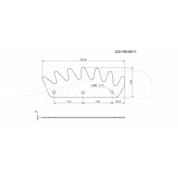 „Rolmus“ mėšlo kratytuvo volelių šukos - 222105001/1