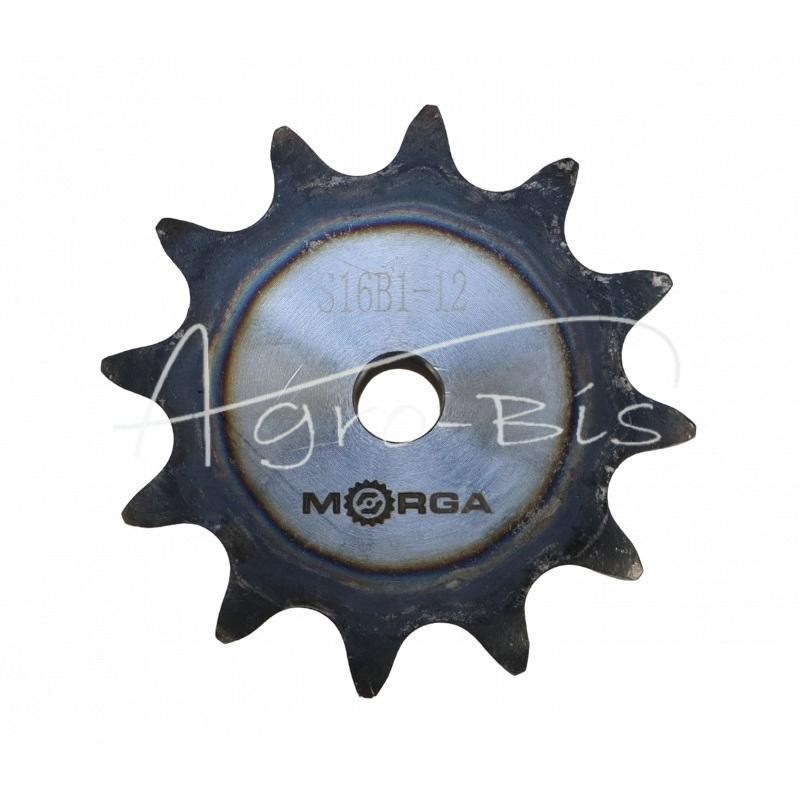 Grūdinto grandinės žvaigriovelis su flanšu, stebule 16B-1 Z-12 išorinis skersmuo - 108,7 mm MORGA - S16B112M