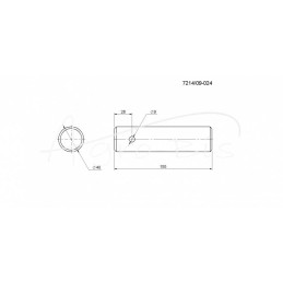 „Cyklop T-214 Rolmus“ krautuvo griebtuvo mechanizmo pakabos II kaištis FI-40mm L-150 mm - 721409024