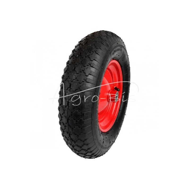 Karučio ratas 4.00-8 2PR raudono ratlankio ašis FI-12mm - A0985