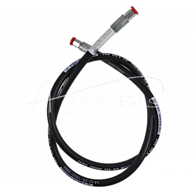 Hidraulinė žarna 400 barų sriegis M12x1.5 tiesi L-1500mm DN06-2SN 40MPa PZL HYDRAL - AA12-06-1500/2SNH