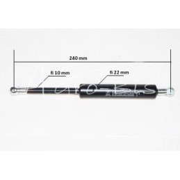 Dujinės spyruoklės-amortizatoriaus durų teleskopinis elementas Deutz 24812 - 04413569