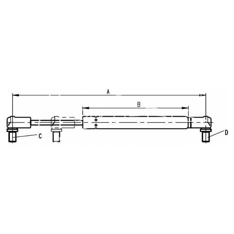 Dujinė spyruoklė-amortizatorius teleskopinis MF 24803 - 3904695M1