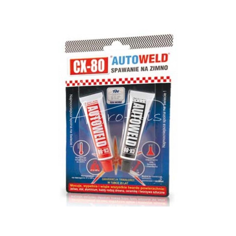 Dviejų komponentų epoksidinės dervos, šalto suvirinimo klijai 2x27g CX-80 - JB WELD