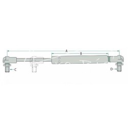 Galinio lango teleskopinis dujinis amortizatorius MF 21987 - 3389556M1