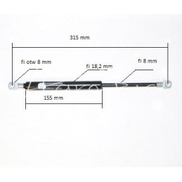 Dujinės spyruoklės-amortizatoriaus teleskopinis stogelis Zetor 24380 - 62117932