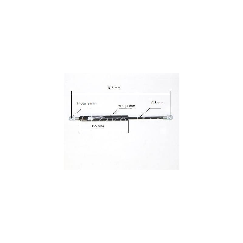 Dujinės spyruoklės-amortizatoriaus teleskopinis stogelis Zetor 24380 - 62117932