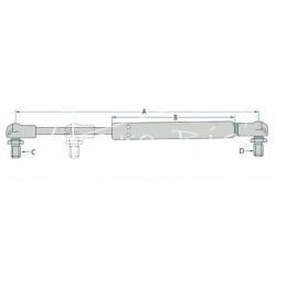 „John Deere“ priekinio stiklo teleskopinė dujinė spyruoklė-amortizatorius, Case24291, 24460 - 010008062