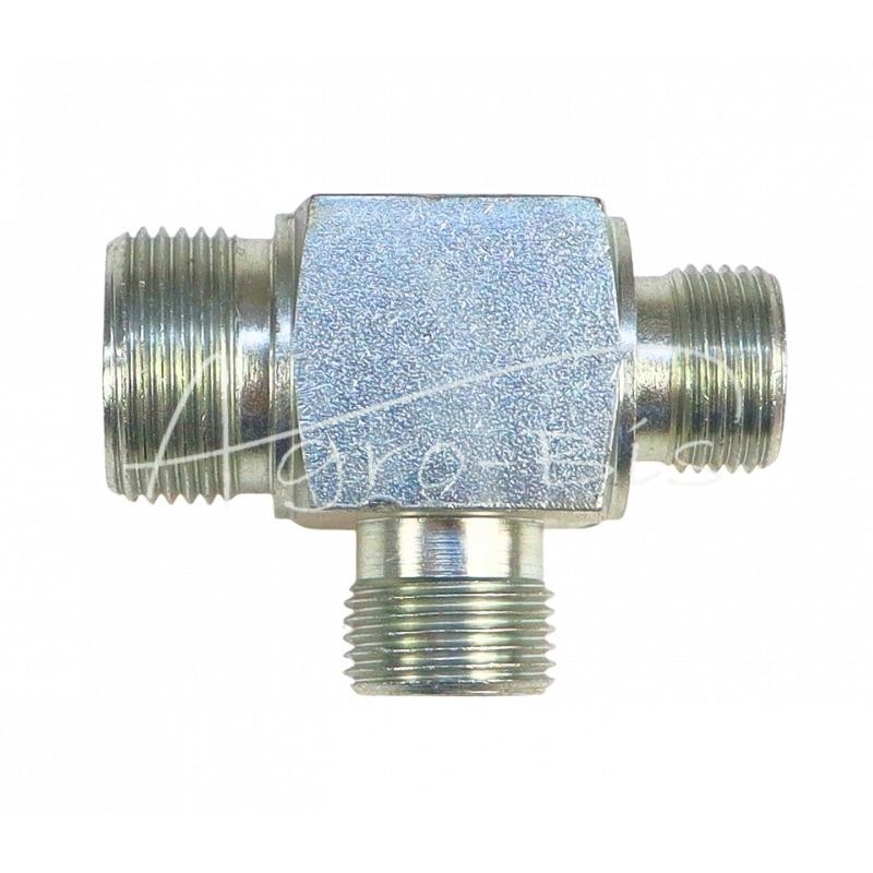 Hidraulinė jungtis - T formos 3/8" - 3/8" - M22x1.5 15L - HS22