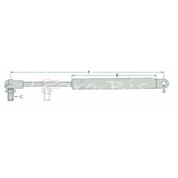 John Deere 24832 dujinės spyruoklės-amortizatoriaus galinio lango teleskopas - 3221531R1