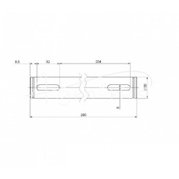 Bulvių kombaino FI-30 280 mm kėlimo rato varančiojo veleno modelis Anna Rolmus - 564454001