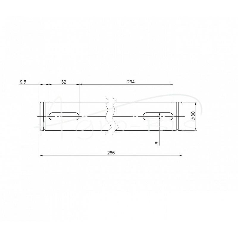 Bulvių kombaino FI-30 280 mm kėlimo rato varančiojo veleno modelis Anna Rolmus - 564454001