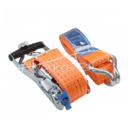 5T transportavimo diržas 2 m pločio 50 mm su sagtimi, guminiu pamušalu 230 mm, su sertifikatu, MORGA standartas - PT5T2M50M