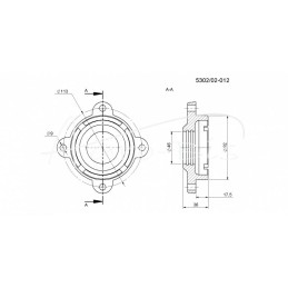 „Orkan Rolmus“ plaktuvo būgno pavaros sankabos guolio dangtelis - 530202012