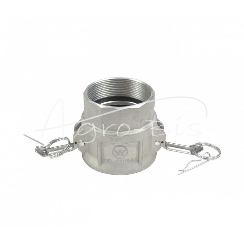 Camlock jungties greito prijungimo lizdas, D tipo, aliuminis, 2 1/2" x 63 mm, PZL HYDRAL - ZCD63H