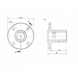 RNZ Polska barstytuvo išmetimo disko stebulė - 201205003