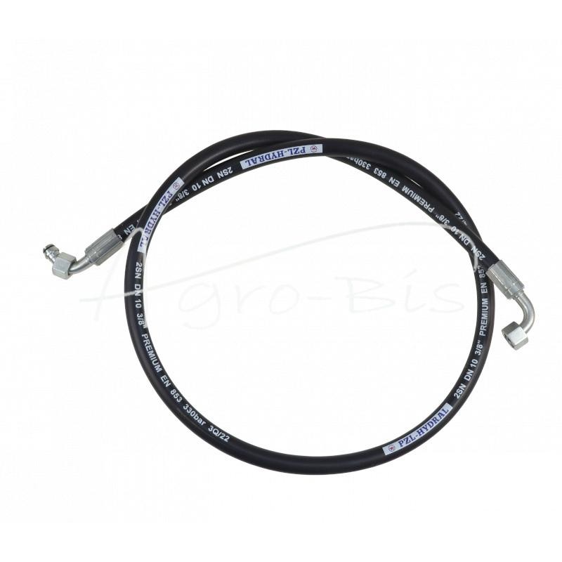 Hidraulinė žarna DN10 330bar alkūnė DKOL 90 DN10 M18X1.5 12L / alkūnė DKOL 90 DN10 M18X1.5 12L, L-1530mm DN10-2SN PZL-HYDRAL - K