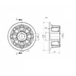Naujo tipo pirštinis varantysis ratas, skirtas FI-25 bulvių kombainui Z-644 su grioveliais. Anna Rolmus - 564460085