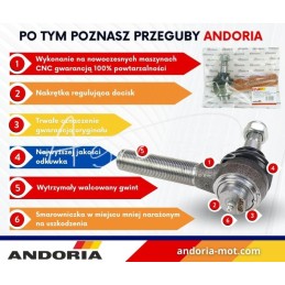 Vairo cilindro kampinis šarnyras su reguliavimo veržle Zetor ANDORIA - 55113915PAM