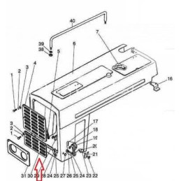 MTZ apatinio variklio dangčio tinklelis - 80-8401020