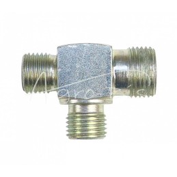 Hidraulinė jungtis – trišakis 1/4" - 1/4" - 3/8" - HS28
