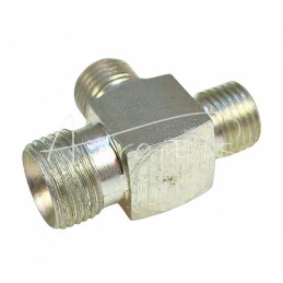 Hidraulinė jungtis – trišakis 1/4" - 1/4" - 3/8" - HS28