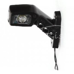 Trumpas priekinis/galinis posūkio ir šoninių gabaritinių žibintų derinys W49 LED 12/24V vandeniui atsparus kairysis su laidu - 2