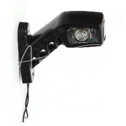 Trumpas priekinis/galinis kombinuotas posūkio ir šoninis gabaritinis žibintas W48 LED 12/24V vandeniui atsparus dešinysis su lai