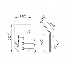 Velkamas noragėlis su dantimis 80x10 150x8 - 5110302202