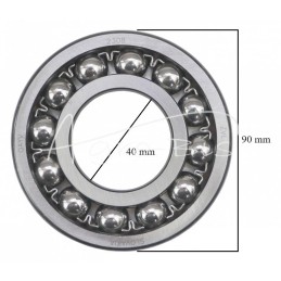 Savaime išsilyginantis rutulinis guolis 2308 ZVL - 2308 ZVL