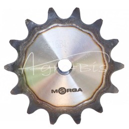 Grūdinto grandinės žvaigrės ratas su flanšu, stebule 16B-1 Z-14 išorinis skersmuo - 125,7 mm MORGA - S16B114M