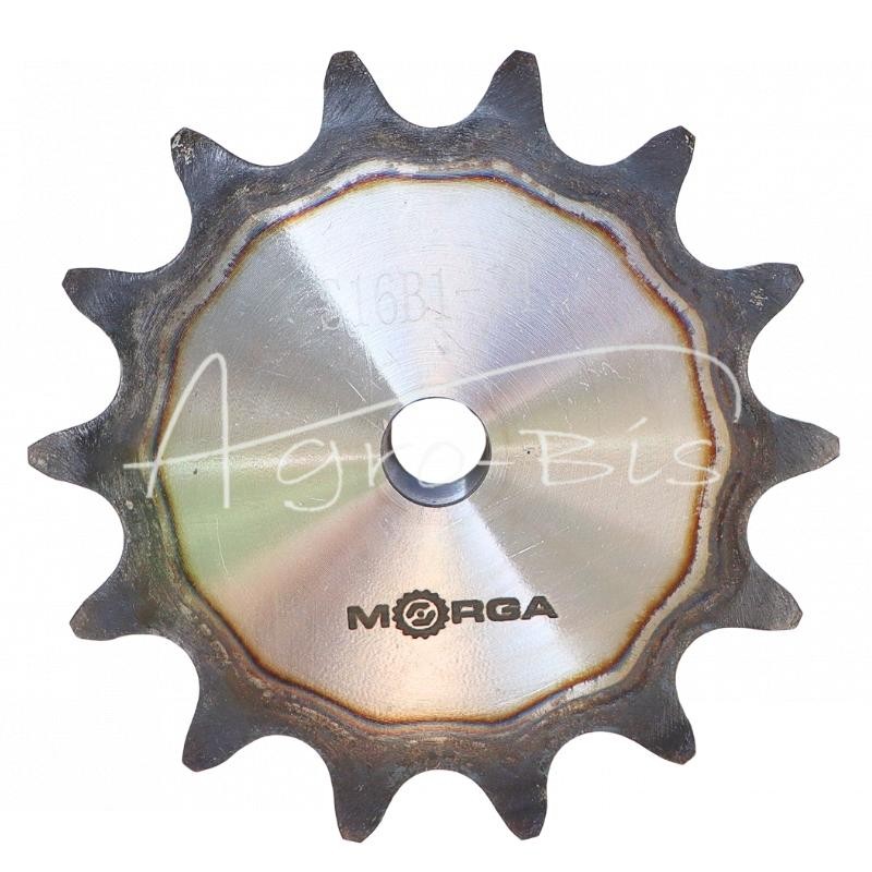 Grūdinto grandinės žvaigrės ratas su flanšu, stebule 16B-1 Z-14 išorinis skersmuo - 125,7 mm MORGA - S16B114M