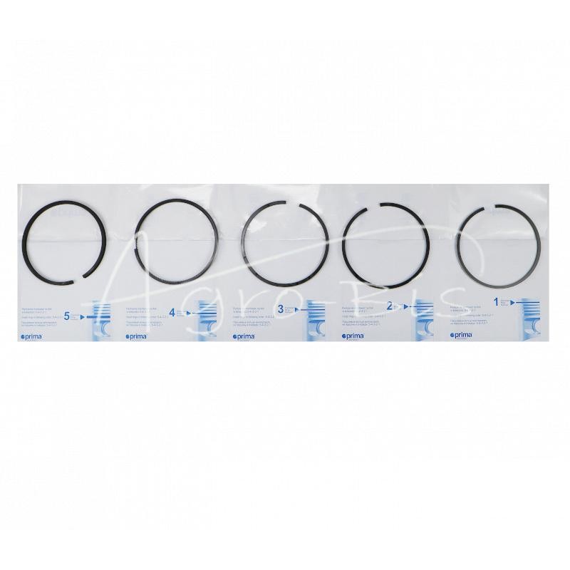 Variklio žiedų komplektas FI-95 x3.0+x3.0+3.0+5.0+5.0 5 žiedai chromuoti alyvos žiedai Prima - K1-1482-000