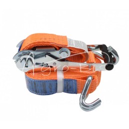 5T kėlimo diržas, 6 m pločio, 50 mm, su sagtimi, guminis pamušalas, 230 mm, sertifikuotas, MORGA standartas - PT5T6M50M