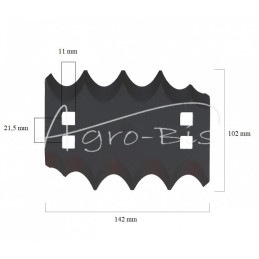 Faresin dešinysis MORGA pašarų vežimėlio peilis - 308459950RM