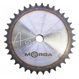 Grūdinto grandinės žvaigriovelis su flanšu, stebule 08B-1 Z-36 išorinis skersmuo - 150,6 mm MORGA - S08B136M