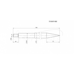Tiesus dantų pirštas L-700mm Ursus C-330 Tur krautuvas - 721007002