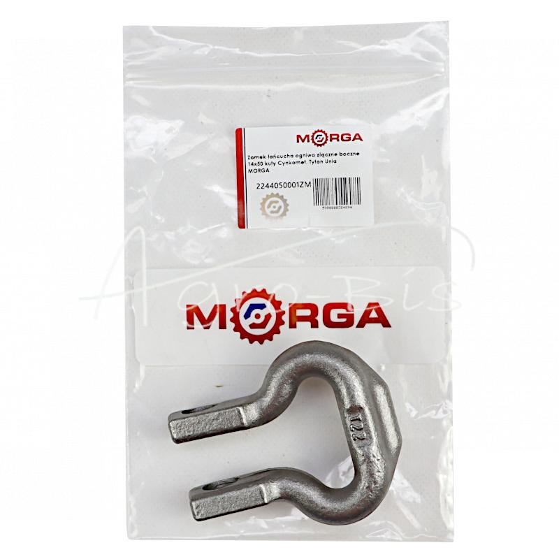 Grandinės spyna, šoninė jungiamoji grandis, 14x50, kalta, mėšlo kratytuvui, Cynkomet Tytan, Unia MORGA - 2244050001ZM