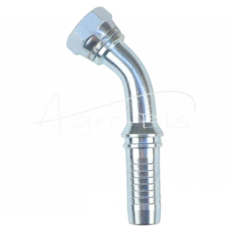 Metrinis kampinis užspaudžiamas antgalis, vidinis sriegis DKOL 45° DN25 22L M30X2 HYDRAL - DKOL45DN25M30x2SH