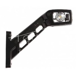 Ilgas priekinis/galinis kampinis ir šoninis gabaritinis žibintas W48 LED 12/24V vandeniui atsparus dešinysis su laidu - 238P