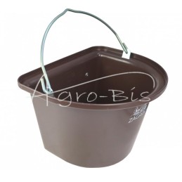 Kniedėmis pritvirtintas pašarų konteineris su rankena ir ruda rankena ZAGRODA 14l - PNPZA