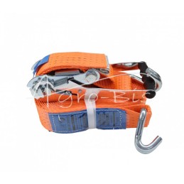 5T kėlimo diržas, 8 m pločio, 50 mm, su sagtimi, guminis pamušalas, 230 mm, sertifikuotas, atitinka MORGA standartą - PT5T8M50M