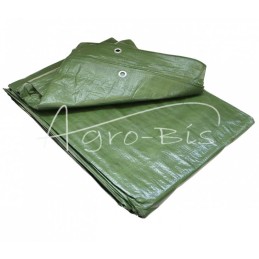 Brezentas 5x8m žalias, svoris 90/m2, sutvirtintas MOTORRA - PLA5x8Z