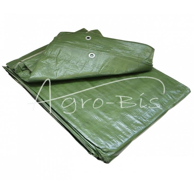 Brezentas 5x8m žalias, svoris 90/m2, sutvirtintas MOTORRA - PLA5x8Z