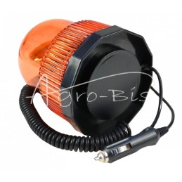 Įspėjamoji lemputė 12 V ilgas laidas su magnetu, maitinamas iš cigarečių degiklio lizdo - A0205