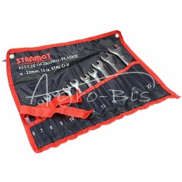 Pilnas kombinuotų raktų rinkinys 6-22 mm CR-V chromuoti 12 dalių - KOP632