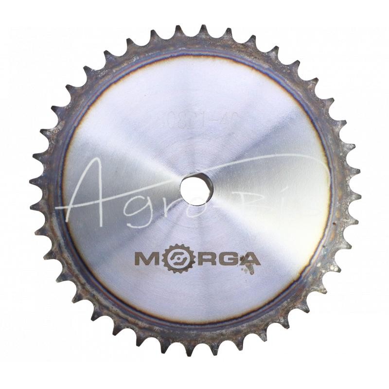 Grūdinto grandinės žvaigriovelis su flanšu, stebule 08B-1 Z-40 išorinis skersmuo - 166,7 mm MORGA - S08B140M