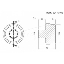 Priekinio varančiojo tilto reduktoriaus apatinis kaištis 87175002, 88175113, 67453230 Ursus C-385 - 88175002