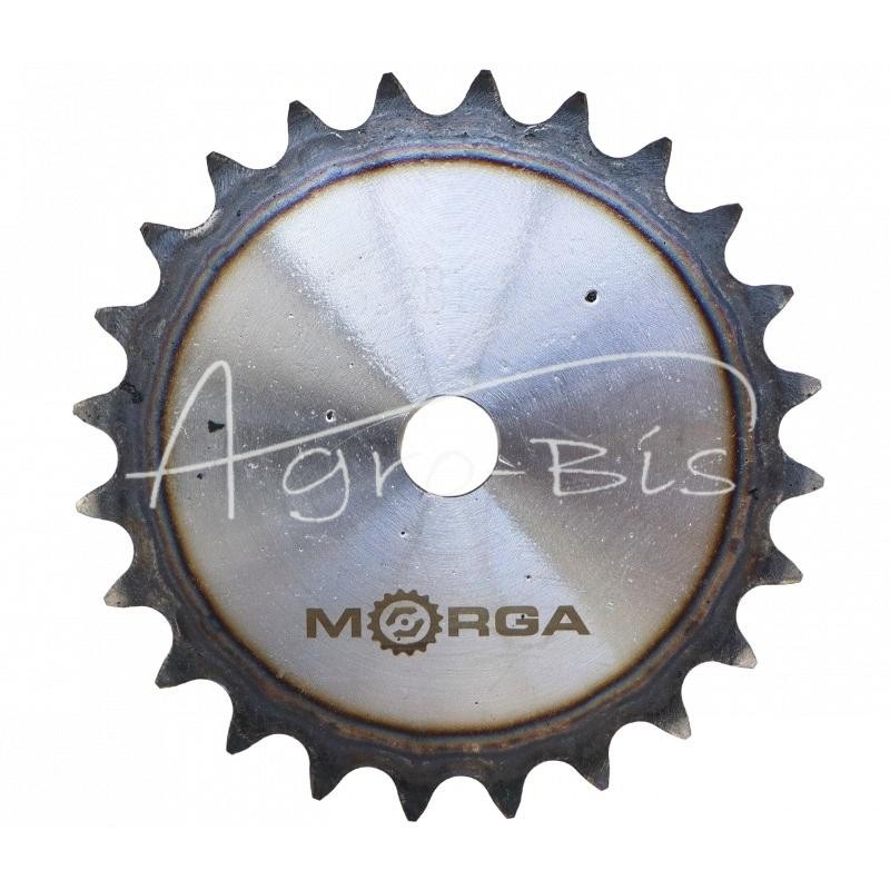 Grūdinto grandinės žvaigrio ratas su flanšu, stebule 12B-1 Z-24 išorinis skersmuo - 154,1 mm MORGA - S12B124M